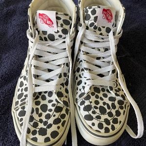 Vans Womens SK8 Hi Custom Dalmatian size 8